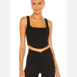 LPA Prescott Black Corset Bustier Tank Top
